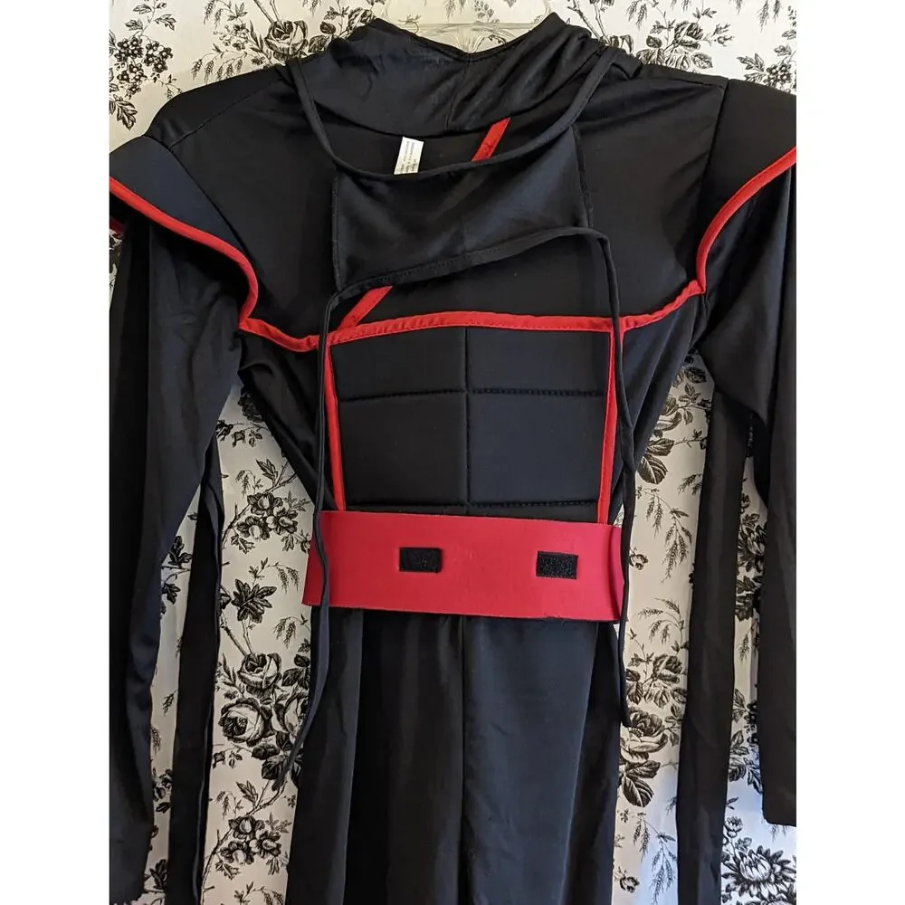 Spirit Halloween Stealth Ninja Costume w/matching Toy Dress Up Play XL 12/14 - Picture 3 of 12